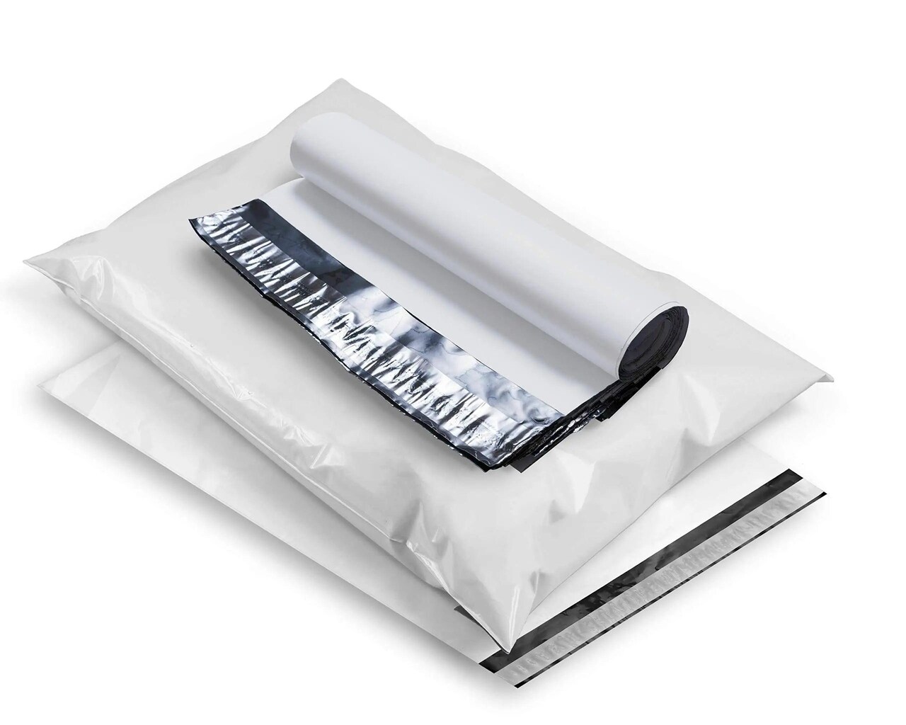 White Poly Mailers 9x12 Inch Size. Pack of 100 Self Sealing Polyethylene Mailing Envelopes. 9 x 12 Poly Mailer Bags 2 Mil Thick Waterproof Poly Shipping Bags for Clothing Books Accessories